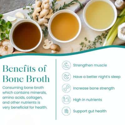 Infographics on the benefits of bone broth